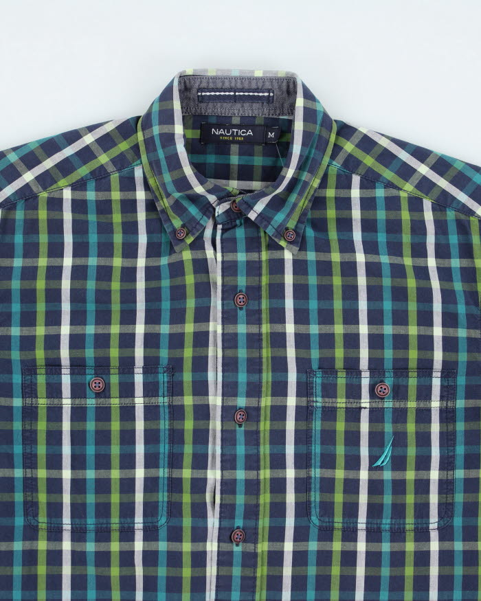 Vintage 2000's Nautica Striped Button Up Shirt - M