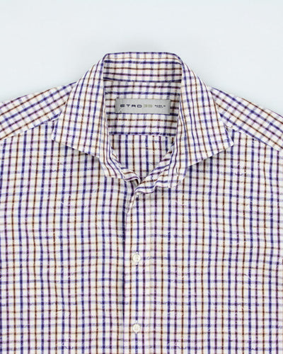 Etro Checked Long Sleeve Shirt - M