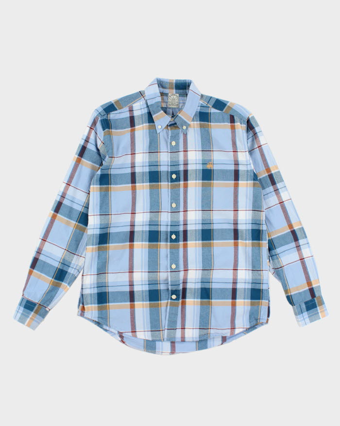 Y2k 00s Brooks Brothers Checked Long Sleeve Shirt - L