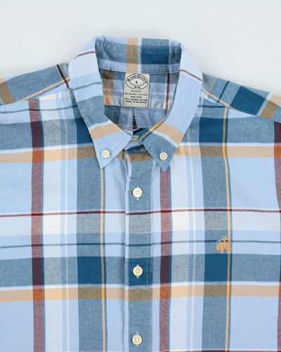 Y2k 00s Brooks Brothers Checked Long Sleeve Shirt - L