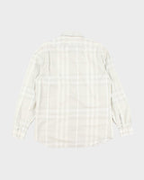 Burberry Grey Checked Long Sleeve Shirt - L