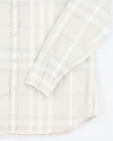 Burberry Grey Checked Long Sleeve Shirt - L
