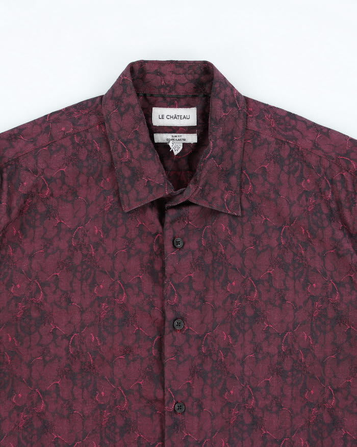 Y2k 00s Le Chateau Floral Shirt - L