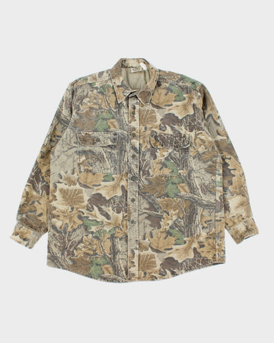 Vintage 90's Fiver Brother Heavyweight Camouflage Flannel Shirt - XL