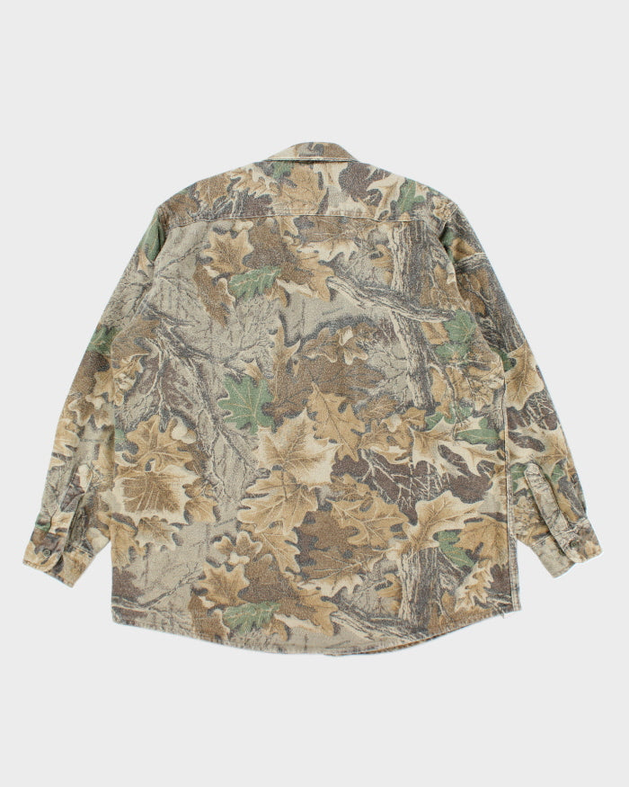 Vintage 90's Fiver Brother Heavyweight Camouflage Flannel Shirt - XL