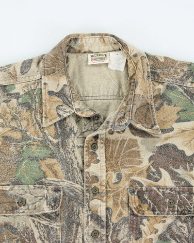 Vintage 90's Fiver Brother Heavyweight Camouflage Flannel Shirt - XL