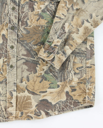 Vintage 90's Fiver Brother Heavyweight Camouflage Flannel Shirt - XL