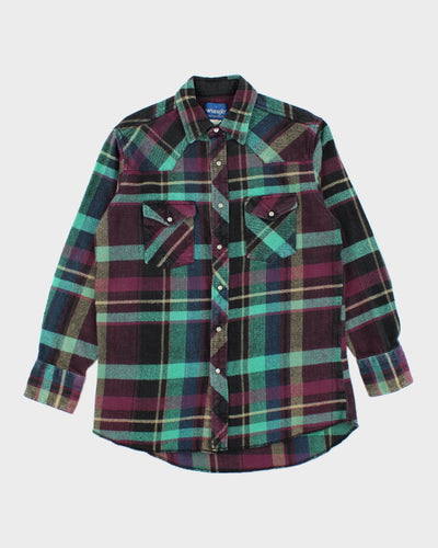 Vintage 90's Wrangler Western Snap Button Shirt - L