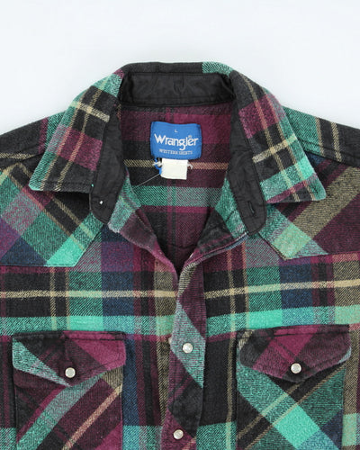 Vintage 90's Wrangler Western Snap Button Shirt - L
