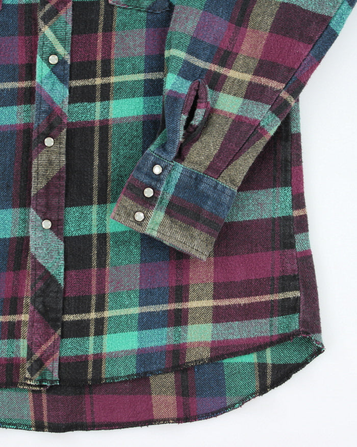 Vintage 90's Wrangler Western Snap Button Shirt - L