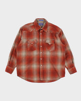 Vintage 80's Pendleton Snap Button Up Flannel Shirt - L