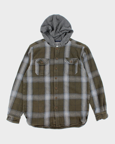 Vintage 2000's Quiksilver Hooded Flannel Shirt - M