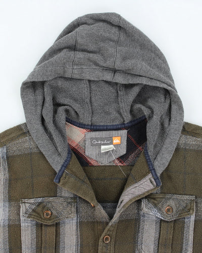 Vintage 2000's Quiksilver Hooded Flannel Shirt - M