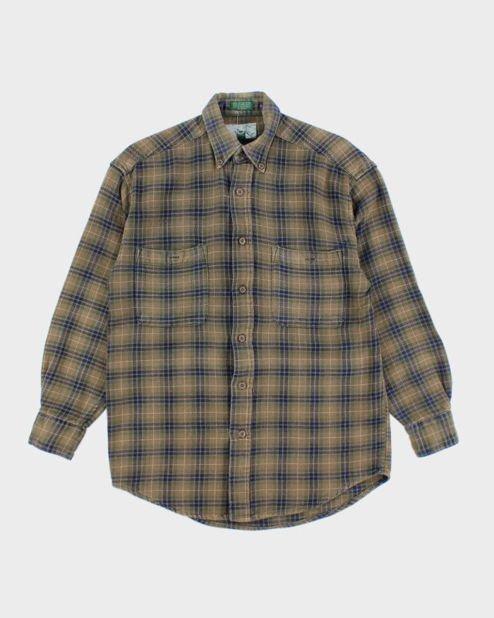 Vintage 90's Green Button Up Flannel Shirt - M