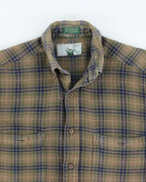 Vintage 90's Green Button Up Flannel Shirt - M