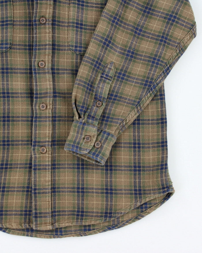 Vintage 90's Green Button Up Flannel Shirt - M
