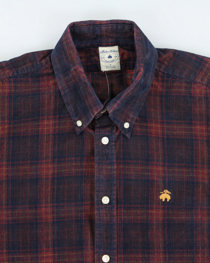 Brooks Brothers Checked Corduroy Shirt - L