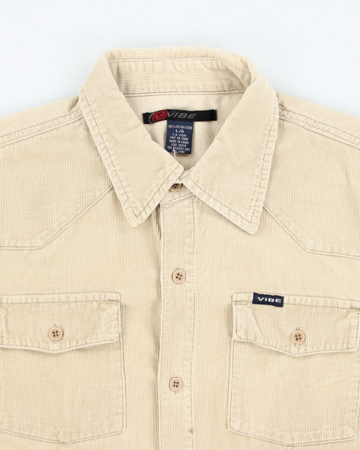 Y2k 00s Vibe Corduroy Shirt - L