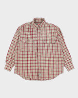 Vintage 90's Levi's Red Plaid Flannel Shirt - L