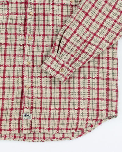 Vintage 90's Levi's Red Plaid Flannel Shirt - L