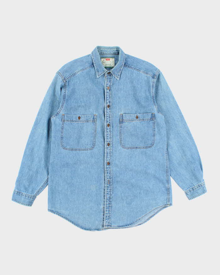 Vintage 2000's Levi's Light Wash Denim Shirt - M
