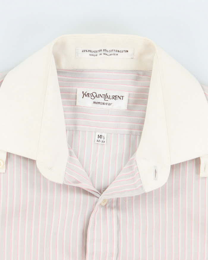 Vintage 90's Yves Saint Laurent Striped Button Up Shirt - M