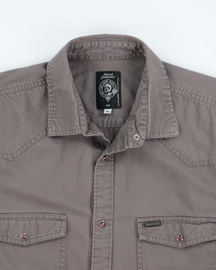 Vintage Y2K Diesel Western Snap Button Shirt - XL