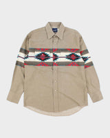 Vintage 90's Wrangler Patterned Western Snap Button Shirt - L