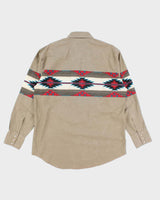 Vintage 90's Wrangler Patterned Western Snap Button Shirt - L