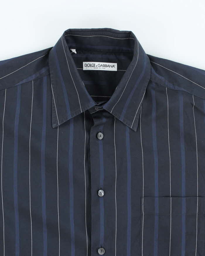 Vintage Y2K Dolce & Gabbana Striped Button Up Shirt - M