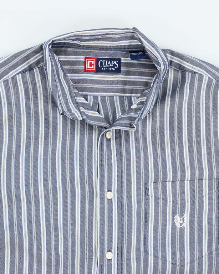 Vintage Y2K Chaps Striped Button Up Shirt - M