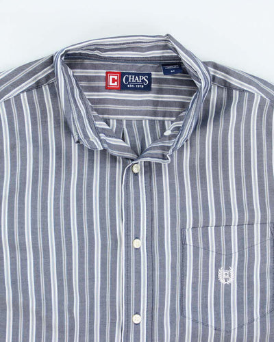 Vintage Y2K Chaps Striped Button Up Shirt - M