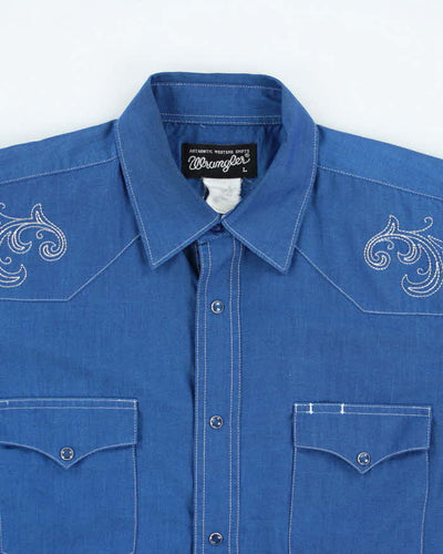 Vintage 80's Wrangler Western Snap Button Shirt - L
