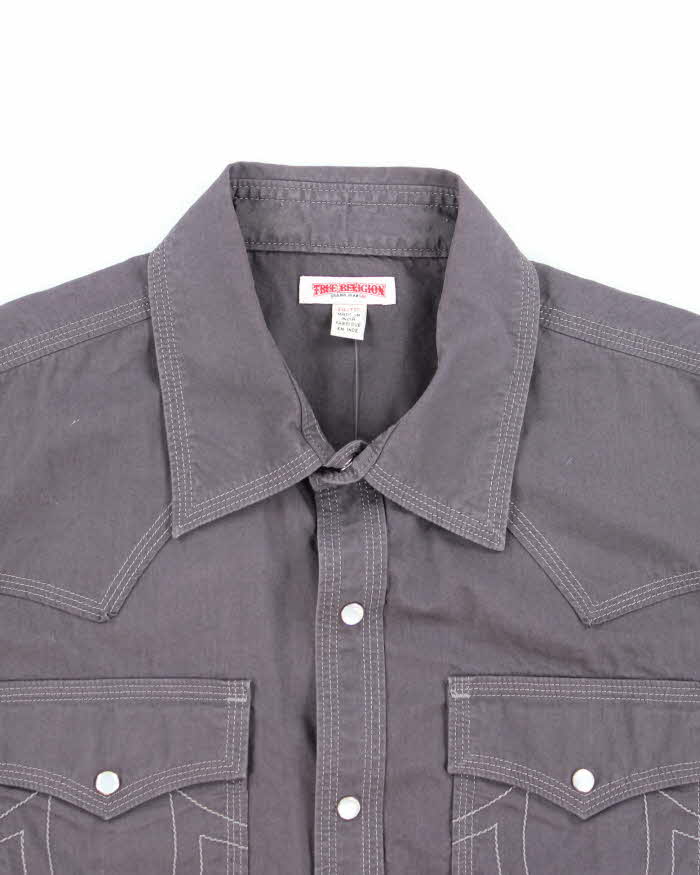 Vintage Y2K True Religion Snap Button Shirt - XXL