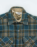Vintage Woolrich Blue Plaid Wool Button Up Shirt - M