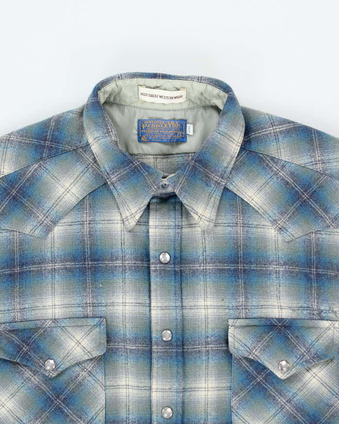 Vintage 80's Pendleton Snap Button Wool Shirt - L