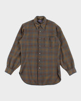 Vintage 80's Pendleton Brown Plaid Wool Shirt - M