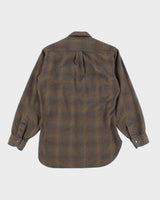 Vintage 80's Pendleton Brown Plaid Wool Shirt - M