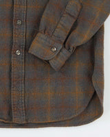 Vintage 80's Pendleton Brown Plaid Wool Shirt - M