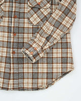 Vintage 80's Brown Plaid Wool Shirt - XL