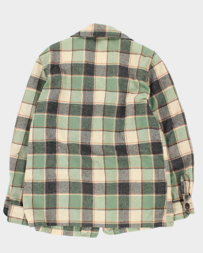 Vintage 70's Pendleton Double Breasted Plaid Wool Shirt - M