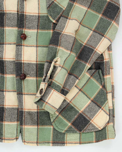 Vintage 70's Pendleton Double Breasted Plaid Wool Shirt - M