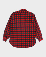 Vintage 70's Pendleton Red Plaid Wool Shirt - L