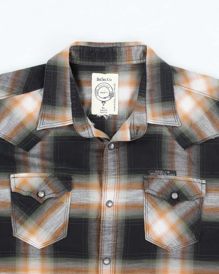 Vintage Y2K Diesel Western Snap Button Shirt - L