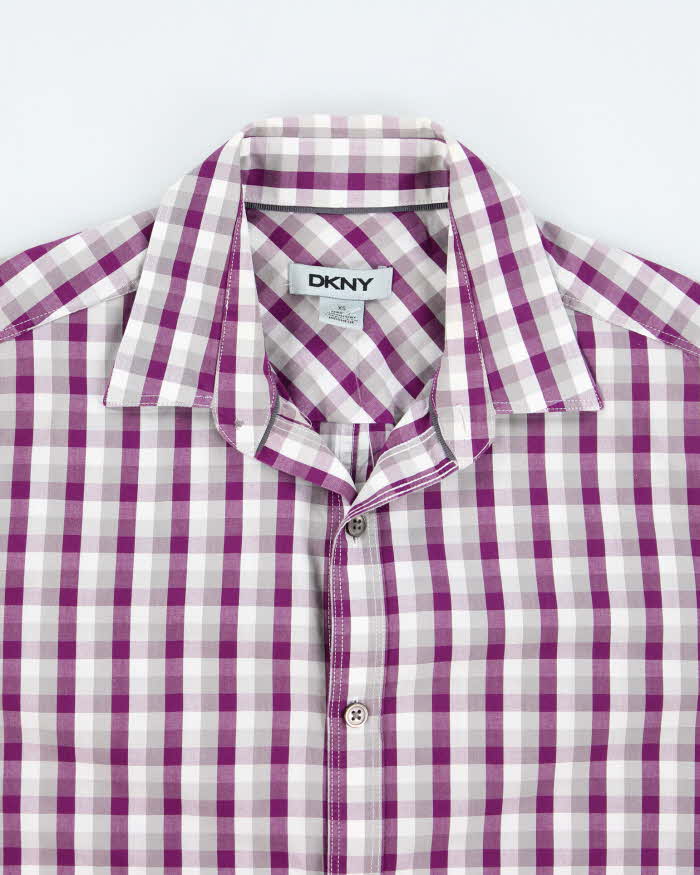 Vintage Y2K DKNY Checked Button Up Shirt - XS