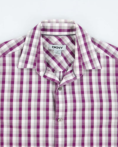 Vintage Y2K DKNY Checked Button Up Shirt - XS