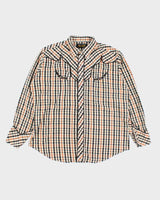 Vintage 80's Wrangler Western Wear Snap Button Shirt - XL