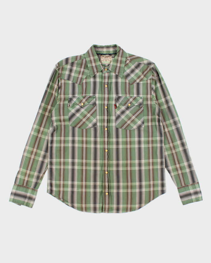 Vintage 90's Levi's Western Snap Button Long-sleeved Shirt - S