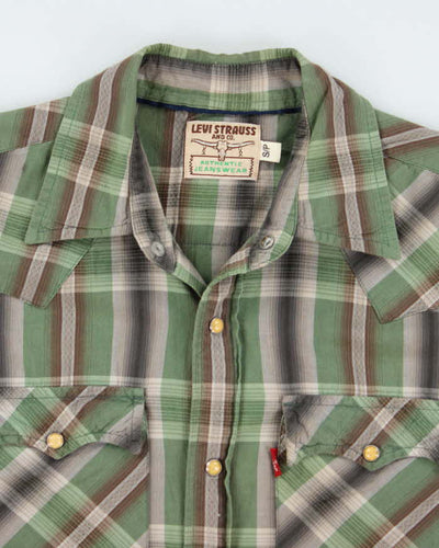 Vintage 90's Levi's Western Snap Button Long-sleeved Shirt - S