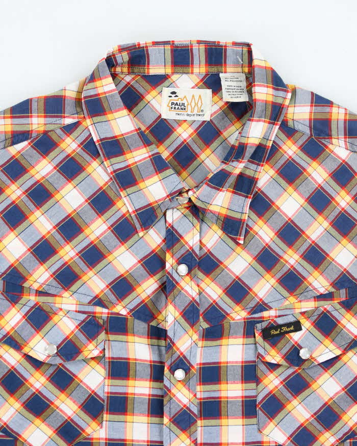 Vintage 1990's Paul Frank Western Snap Button Shirt Sleeved Shirt - XL